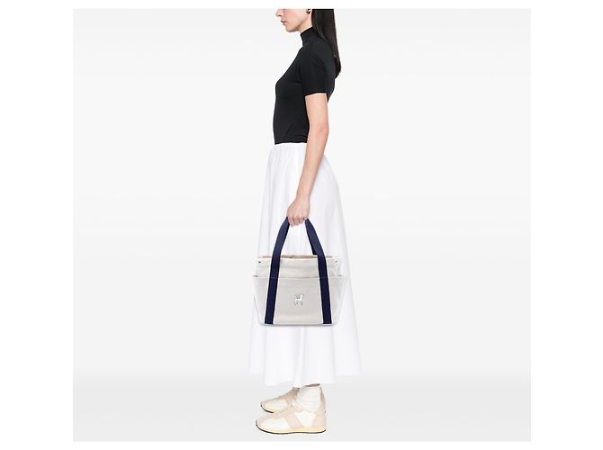 Hermès White Toile Cabriole Nappy Bag Weiß - Ansicht 6