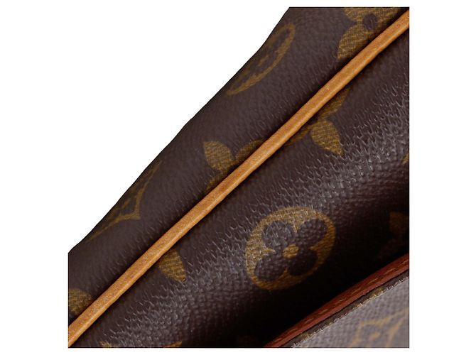 Louis Vuitton Marrone Monogram Musette Tango con Tracolla Corta - vista 12