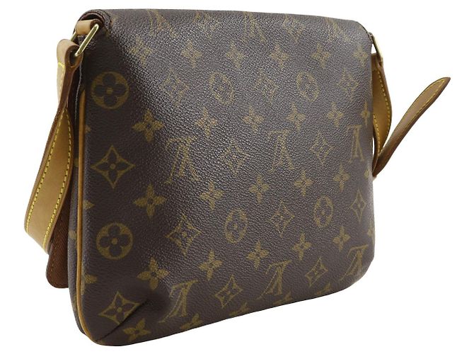 Louis Vuitton Marrone Monogram Musette Tango con Tracolla Corta - vista 3