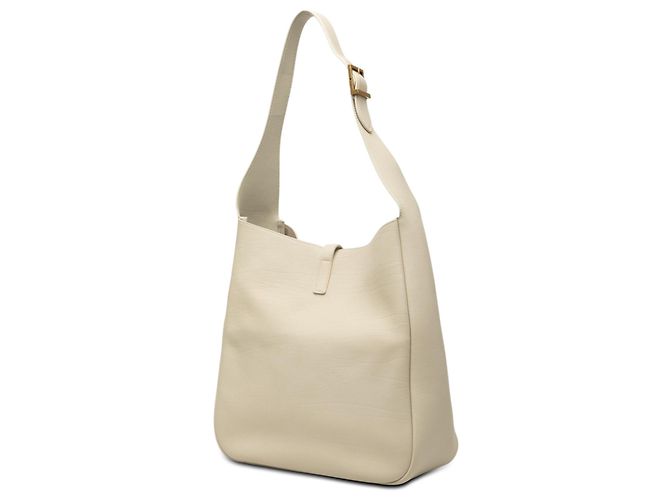 Saint Laurent Borsa Hobo in Pelle Morbida Marrone Large Le 5 a 7 Soft Beige - vista 2