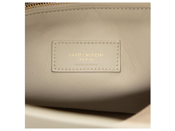 Saint Laurent Borsa Hobo in Pelle Morbida Marrone Large Le 5 a 7 Soft Beige - vista 5