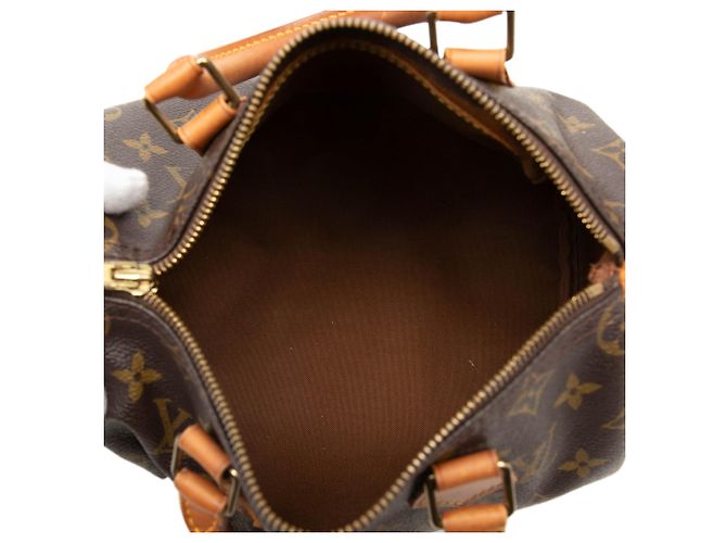 Louis Vuitton Marrone Monogram Speedy 25 - vista 4