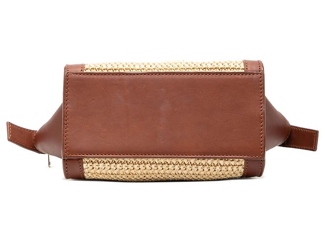 Borsa Tote Saint Laurent Downtown Monogram in Raffia Beige Toy - vista 3