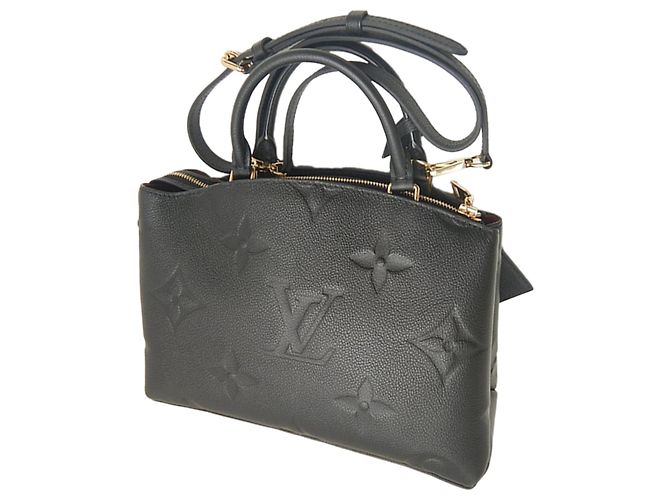Louis Vuitton Black Monogram Empreinte Giant Petit Palais Nero - vista 2