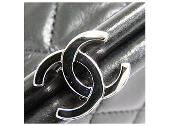 Clutch Timeless Kisslock in agnello trapuntato nero Chanel - vista 7