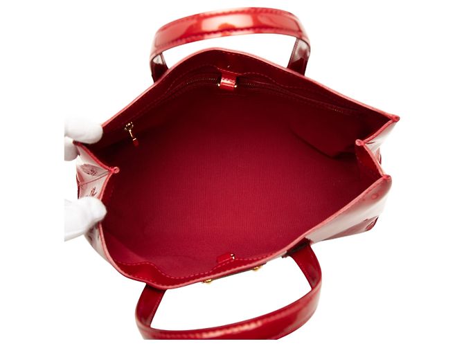 Louis Vuitton Red Monogram Vernis Wilshire PM Rosso - vista 4