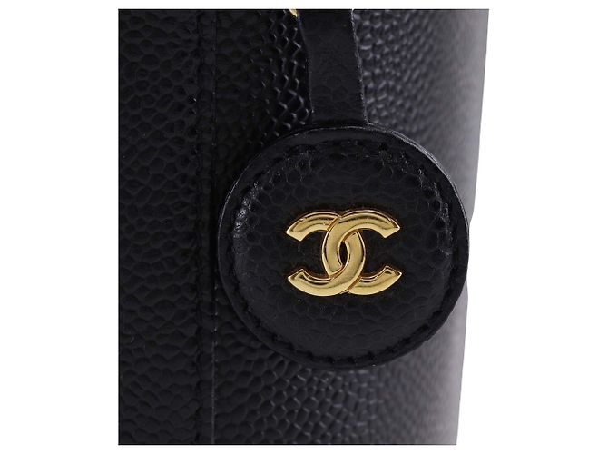 Vanity Beauty case Chanel Black CC Caviar Nero - vista 12
