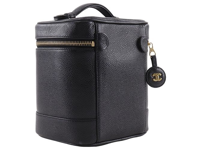 Vanity Beauty case Chanel Black CC Caviar Nero - vista 2