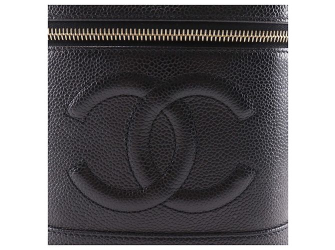 Vanity Beauty case Chanel Black CC Caviar Nero - vista 5