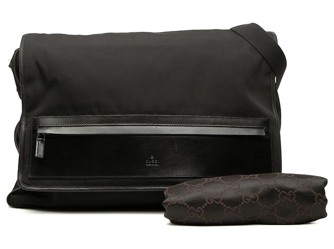 Borsa a tracolla Gucci in nylon nero - vista 7