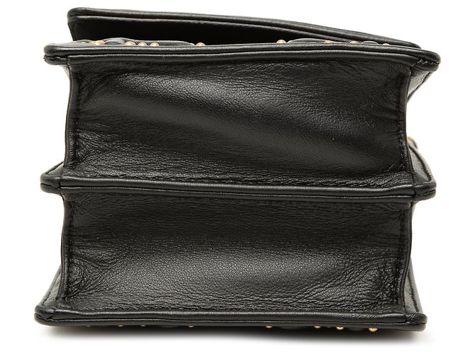 Dior Black Studded Leather Vertical Diorama Crossbody Nero - vista 3