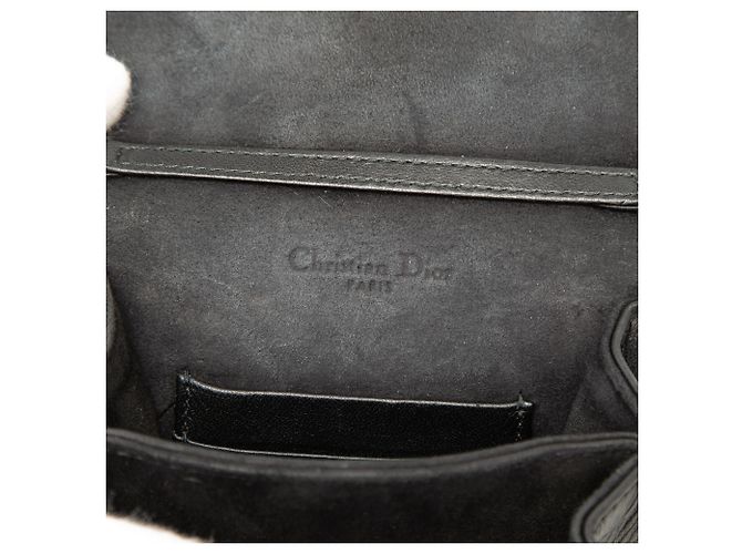 Dior Black Studded Leather Vertical Diorama Crossbody Nero - vista 5