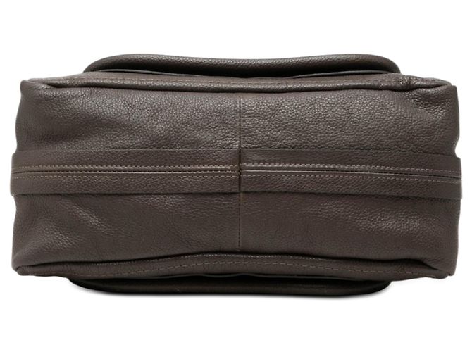 Borsa Chloé Gray Small Pebbled Leather Paraty Marrone Grigio antracite - vista 3