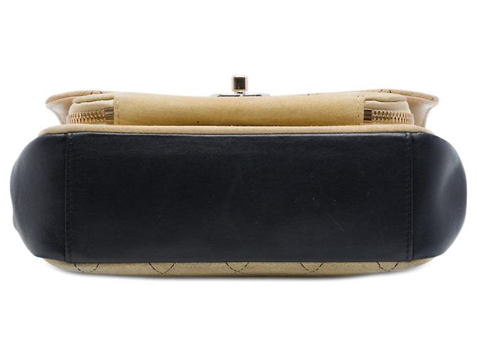 Chanel Beige Medium CC Quilted Suede Business Affinity Flap - vista 3