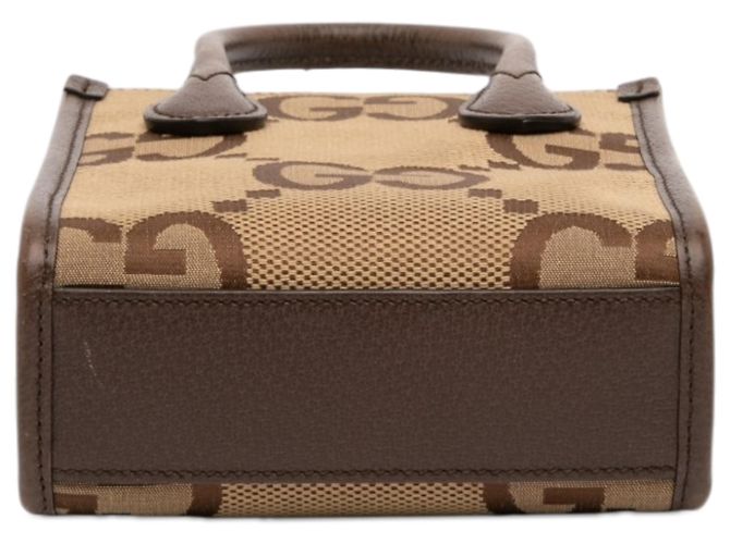 Gucci Beige Mini Jumbo GG Canvas Web Satchel - view 3