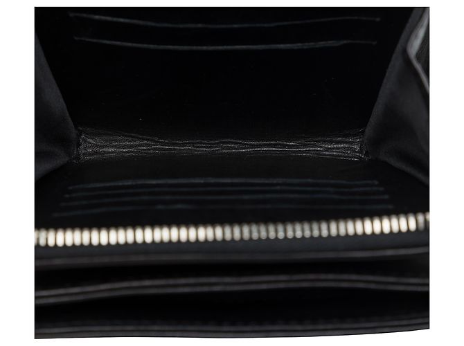 Wallet On Chain Portafoglio con catena Chanel Black CC in agnello trapuntato Nero - vista 4