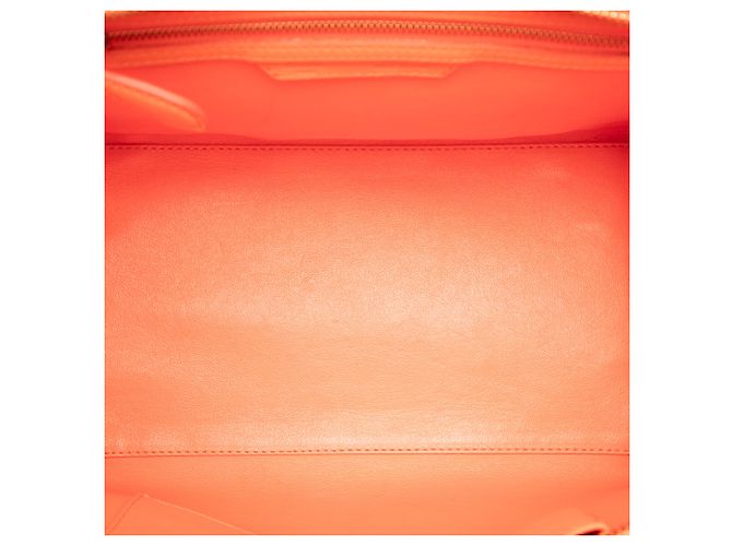 Céline Celine Orange Mini Leather Luggage Tote Arancione - vista 4