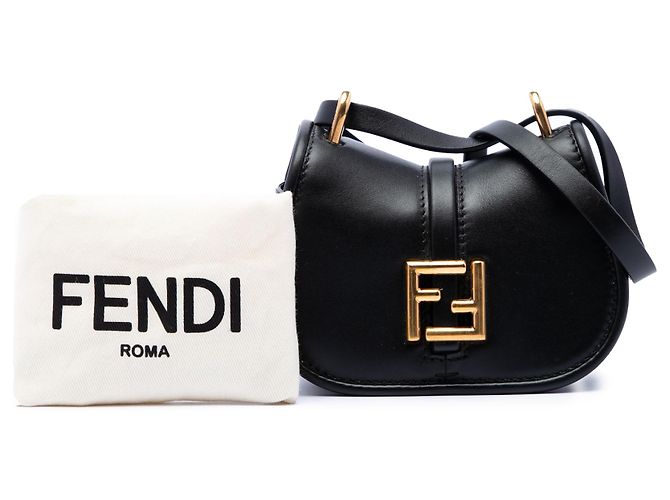 Fendi Black Nano Leather FF C mon Crossbody Nero - vista 7