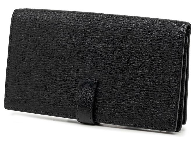 Cartera larga Bearn Soufflet en chevre Mysore negro Hermès - vista 2