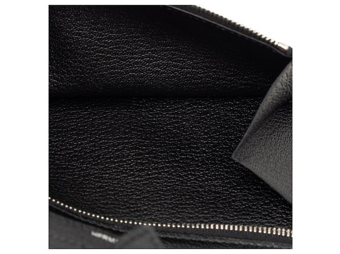 Cartera larga Bearn Soufflet en chevre Mysore negro Hermès - vista 5