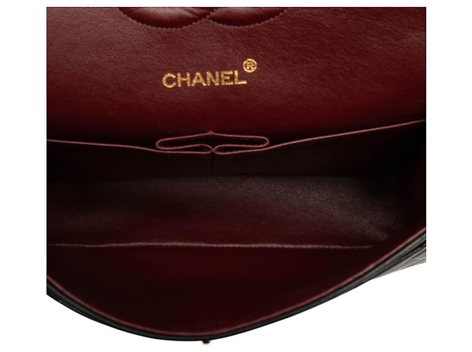 Chanel Black Medium Classic Lambskin Double Flap Nero - vista 4