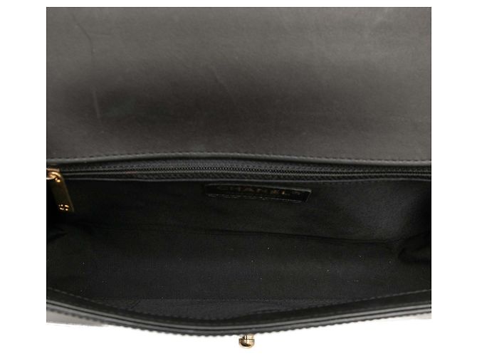 Chanel Black Medium Quilted Patent Boy Flap Nero - vista 4