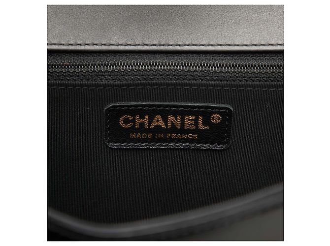 Chanel Black Medium Quilted Patent Boy Flap Nero - vista 5