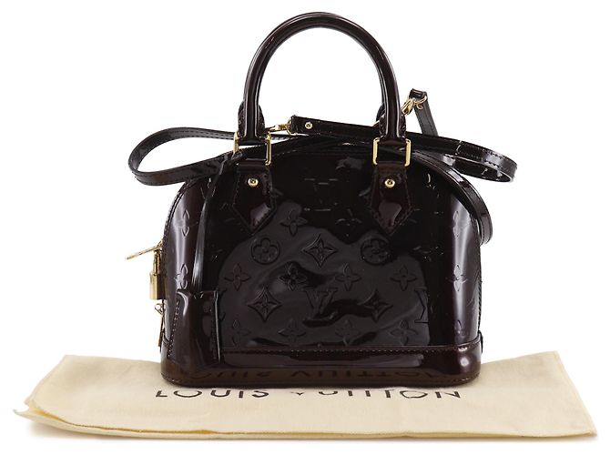 Louis Vuitton Alma BB in Monogram Vernis viola Porpora - vista 15
