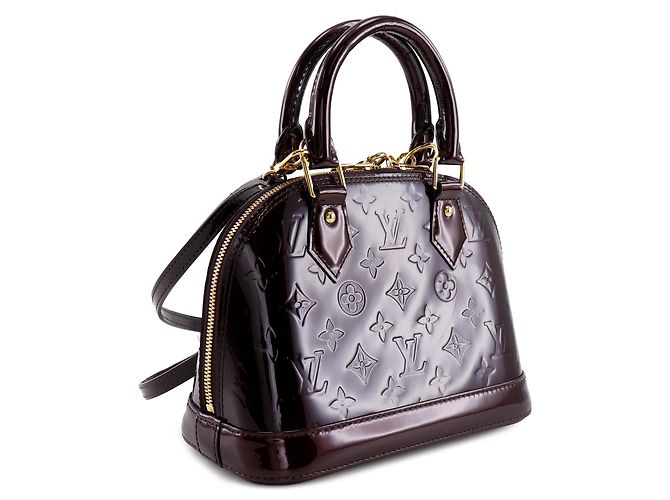 Louis Vuitton Alma BB in Monogram Vernis viola Porpora - vista 2