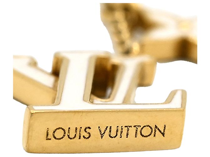 Collana con pendente Louis Vuitton Gold Gold Plated LV Iconic Enamel D'oro - vista 3