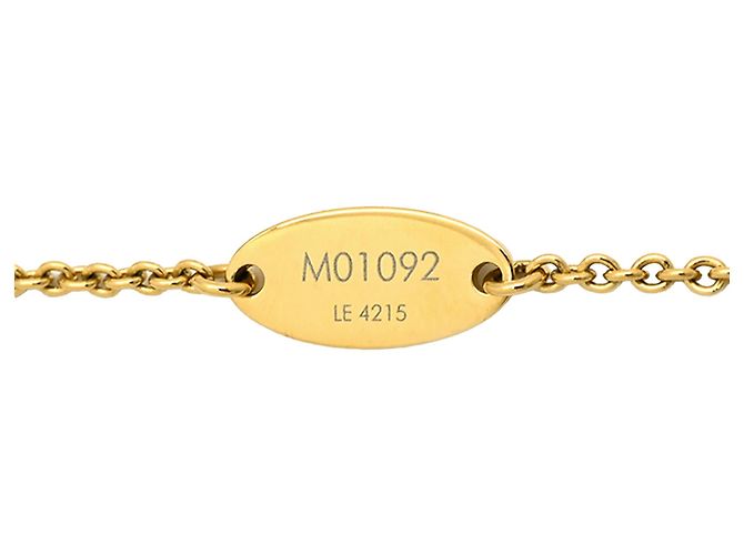 Collana con pendente Louis Vuitton Gold Gold Plated LV Iconic Enamel D'oro - vista 5