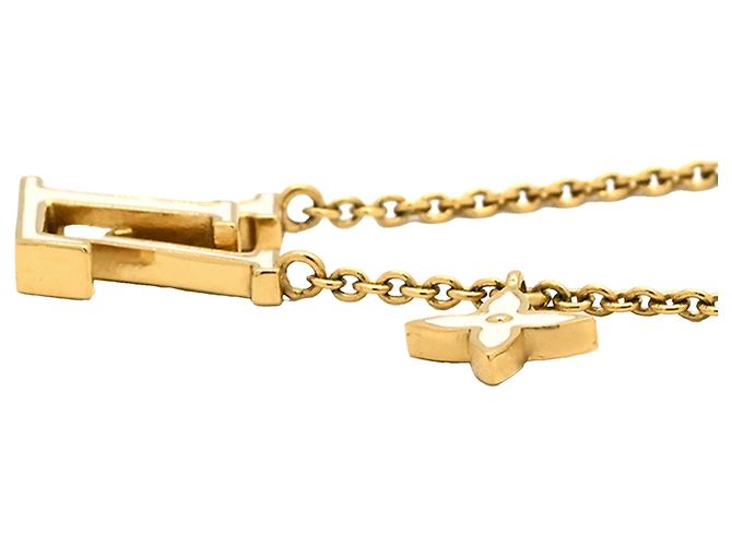 Collana con pendente Louis Vuitton Gold Gold Plated LV Iconic Enamel D'oro - vista 7