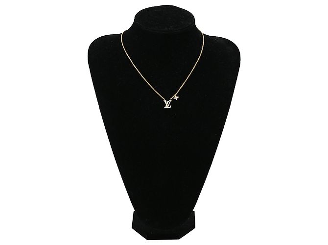 Collana con pendente Louis Vuitton Gold Gold Plated LV Iconic Enamel D'oro - vista 9