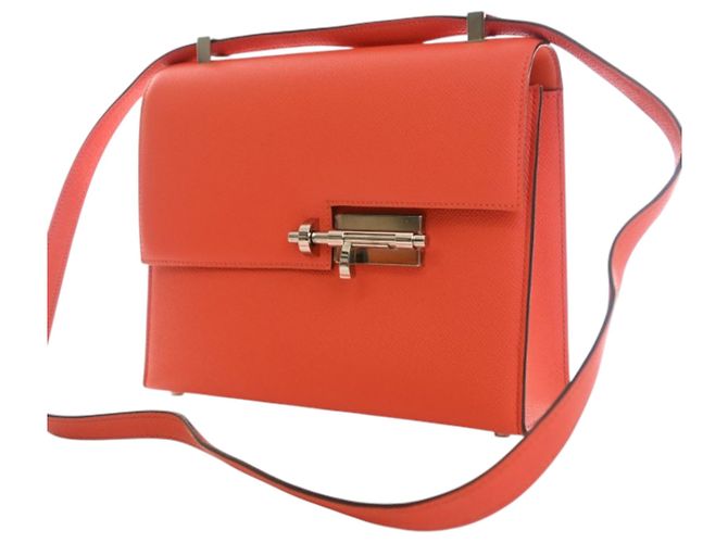 Hermès Orange Epsom Verrou 23 Rosso Arancione - vista 3