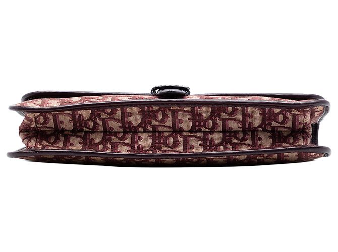 Borsa a tracolla Dior Red Oblique Canvas Chain Rosso Bordò - vista 3