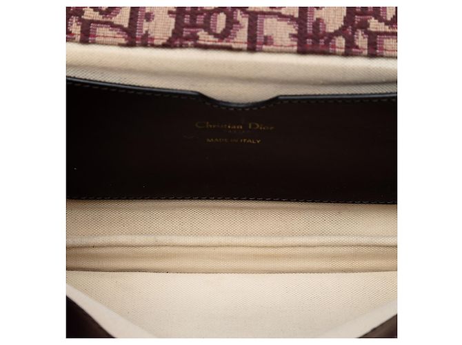 Borsa a tracolla Dior Red Oblique Canvas Chain Rosso Bordò - vista 4