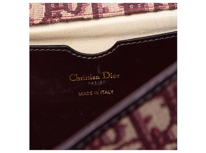 Borsa a tracolla Dior Red Oblique Canvas Chain Rosso Bordò - vista 5