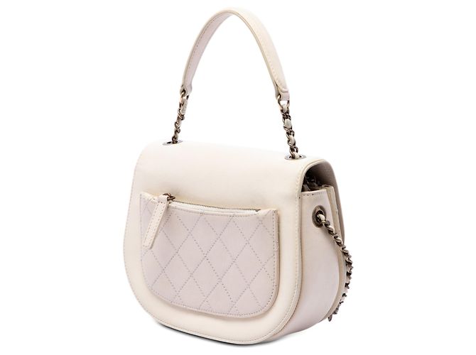 Chanel Brown Small Calfskin Coco Curve Flap Marrone Beige - vista 2