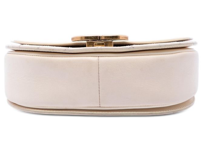 Chanel Brown Small Calfskin Coco Curve Flap Marrone Beige - vista 3