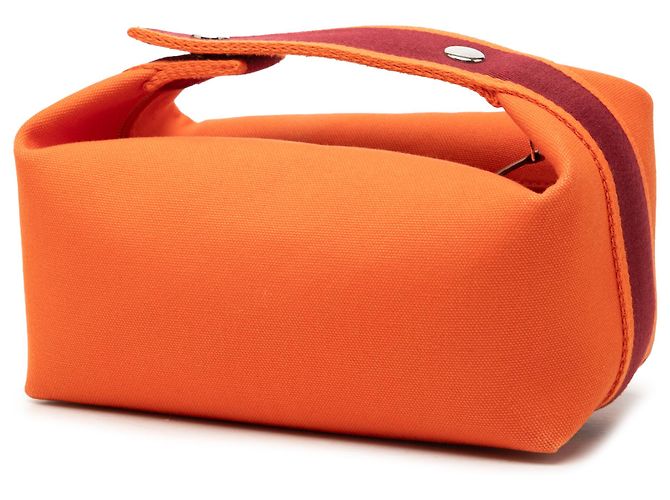 Custodia Hermès Orange Small Toile Bride A Brac Arancione - vista 2