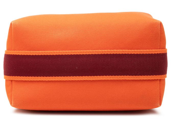 Custodia Hermès Orange Small Toile Bride A Brac Arancione - vista 3