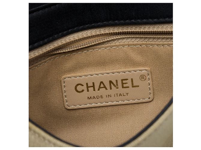 Chanel Beige Small Quilted Bicolor Grosgrain Mademoiselle Single Flap - vista 5