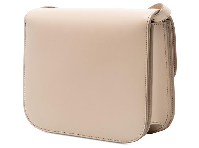Céline Celine Beige Medium Calfskin Classic Box - vista 2