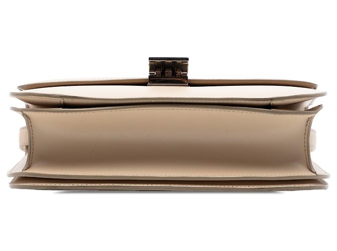Céline Celine Beige Medium Calfskin Classic Box - vista 3