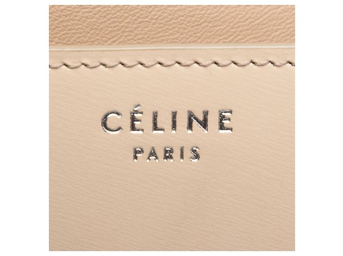Céline Celine Beige Medium Calfskin Classic Box - vista 5