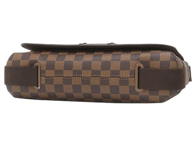Louis Vuitton Marrone Damier Ebene Brooklyn MM - vista 3
