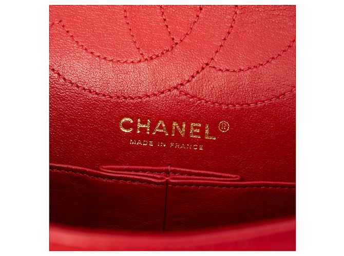 Chanel Red Quilted Lambskin Reissue 2.55 Double Flap 226 Rosso - vista 5