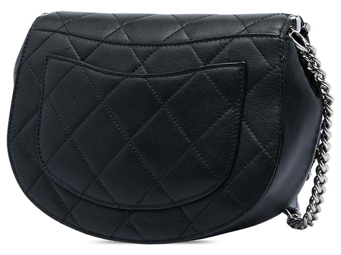 Chanel Black Small Quilted Lambskin Studded Bubble Flap Nero - vista 2