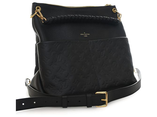 Louis Vuitton Black Monogram Empreinte Maida Hobo Nero - vista 7