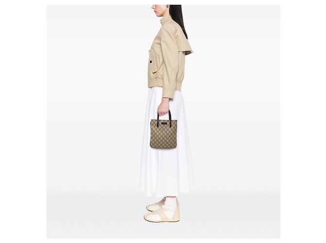 Borsa Gucci Beige GG Supreme - vista 7